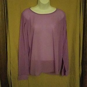 Shear sexy purple blouse.